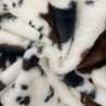 Printed Faux Rabbit Fur VACHE White / Brown